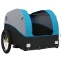 Remolque para bicicleta hierro negro y azul 30 kg by , Bicycle trailers - Ref: Foro24-94121, Price: 83,68 €, Discount: %