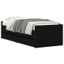 Bed frame with drawers black 90x190 cm by , Beds and slatted bases - Ref: Foro24-3207351, Price: 196,85 €, Discount: %