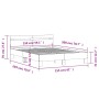 Smoked oak engineered wood bed with headboard 150x200 cm by , Beds and slatted bases - Ref: Foro24-3207417, Price: 143,37 €, ...