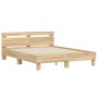 Cama con cabecero madera de ingeniería roble Sonoma 140x200 cm de , Camas y somieres - Ref: Foro24-3207422, Precio: 152,44 €,...