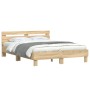 Cama con cabecero madera de ingeniería roble Sonoma 140x200 cm de , Camas y somieres - Ref: Foro24-3207422, Precio: 152,44 €,...