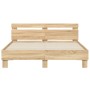 Cama con cabecero madera de ingeniería roble Sonoma 140x200 cm de , Camas y somieres - Ref: Foro24-3207422, Precio: 152,44 €,...