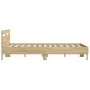 Sonoma oak engineered wood bed with headboard 140x200 cm by , Beds and slatted bases - Ref: Foro24-3207422, Price: 149,88 €, ...