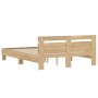 Cama con cabecero madera de ingeniería roble Sonoma 140x200 cm de , Camas y somieres - Ref: Foro24-3207422, Precio: 152,44 €,...