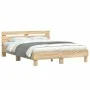 Cama con cabecero madera de ingeniería roble Sonoma 150x200 cm de , Camas y somieres - Ref: Foro24-3207415, Precio: 123,60 €,...
