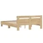 Cama con cabecero madera de ingeniería roble Sonoma 150x200 cm de , Camas y somieres - Ref: Foro24-3207415, Precio: 123,60 €,...