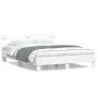 Estructura cama con cabecero madera ingeniería blanco 140x200cm de , Camas y somieres - Ref: Foro24-3207420, Precio: 116,70 €...