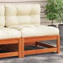 Sofá de esquina de jardín y cojines madera pino marrón cera by , Modular outdoor sofas - Ref: Foro24-838082, Price: 85,72 €, ...