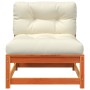 Sofá de esquina de jardín y cojines madera pino marrón cera by , Modular outdoor sofas - Ref: Foro24-838082, Price: 85,72 €, ...