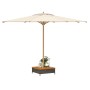 Cubierta para base sombrilla ratán PE acacia negro 70x70x25 cm by , Parasol accessories - Ref: Foro24-365952, Price: 72,33 €,...