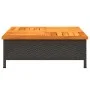 Abdeckung für PE-Rattan-Akazien-Schirmständer in Schwarz, 70x70x25 cm. von , Sonnenschirmzubehör - Ref: Foro24-365952, Preis:...