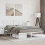Metal bed frame with white headboard 135x190 cm by , Beds and slatted bases - Ref: Foro24-355609, Price: 81,98 €, Discount: %