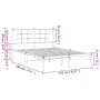 Metallbettgestell mit weißem Kopfteil 135x190 cm von , Betten und Lattenroste - Ref: Foro24-355609, Preis: 82,52 €, Rabatt: %