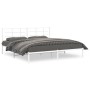 Bettgestell aus Metall mit weißem Kopfteil 193x203 cm von , Betten und Lattenroste - Ref: Foro24-355616, Preis: 91,15 €, Raba...