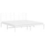 Bettgestell aus Metall mit weißem Kopfteil 193x203 cm von , Betten und Lattenroste - Ref: Foro24-355616, Preis: 91,15 €, Raba...
