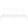 Bettgestell aus Metall mit weißem Kopfteil 193x203 cm von , Betten und Lattenroste - Ref: Foro24-355616, Preis: 91,15 €, Raba...