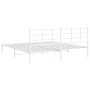 Bettgestell aus Metall mit weißem Kopfteil 193x203 cm von , Betten und Lattenroste - Ref: Foro24-355616, Preis: 91,15 €, Raba...