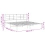 Bettgestell aus Metall mit weißem Kopfteil 193x203 cm von , Betten und Lattenroste - Ref: Foro24-355616, Preis: 91,15 €, Raba...