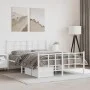 Estructura cama metal cabecero y estribo blanco 140x190 cm de , Camas y somieres - Ref: Foro24-355628, Precio: 89,59 €, Descu...