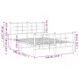 Estructura cama metal cabecero y estribo blanco 140x190 cm de , Camas y somieres - Ref: Foro24-355628, Precio: 89,59 €, Descu...