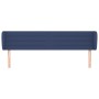 Cabecero de tela azul 163x23x78/88 cm
