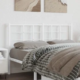 White metal headboard 135 cm by , Headboards and footboards - Ref: Foro24-355642, Price: 38,18 €, Discount: %