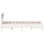 Estructura de cama con cabecero madera de pino blanco 150x200cm