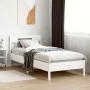 Bettgestell aus weißem Kiefernholz mit Kopfteil 100 x 200 cm von , Betten und Lattenroste - Ref: Foro24-842655, Preis: 96,35 ...