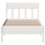White pine wood bed frame with headboard 100x200cm by , Beds and slatted bases - Ref: Foro24-842655, Price: 97,25 €, Discount: %