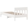 White pine wood bed frame with headboard 100x200cm by , Beds and slatted bases - Ref: Foro24-842655, Price: 97,25 €, Discount: %