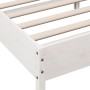 Bettgestell aus weißem Kiefernholz mit Kopfteil 100 x 200 cm von , Betten und Lattenroste - Ref: Foro24-842655, Preis: 97,25 ...