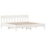 Estructura cama cabecero madera maciza pino blanco 180x200 cm de , Camas y somieres - Ref: Foro24-3216204, Precio: 206,43 €, ...