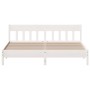Estructura cama cabecero madera maciza pino blanco 180x200 cm de , Camas y somieres - Ref: Foro24-3216204, Precio: 209,00 €, ...