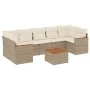 Juego de sofás de jardín con cojines beige 8 pzas ratán PE by , Garden sets - Ref: Foro24-3258215, Price: 531,26 €, Discount: %