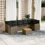 Set de sofás de jardín 8 pzas y cojines ratán sintético gris de , Conjuntos de jardín - Ref: Foro24-3258217, Precio: 479,86 €...