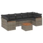 Set de sofás de jardín 8 pzas y cojines ratán sintético gris by , Garden sets - Ref: Foro24-3258217, Price: 470,85 €, Discoun...