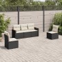 Set de muebles de jardín 5 pzas y cojines ratán sintético negro by , Garden sets - Ref: Foro24-3258248, Price: 291,94 €, Disc...