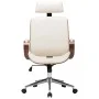 Office chair with headrest cream wood synthetic leather by vidaXL, Office chairs - Ref: Foro24-283136, Price: 254,32 €, Disco...