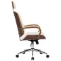 Office chair with headrest cream wood synthetic leather by vidaXL, Office chairs - Ref: Foro24-283136, Price: 254,32 €, Disco...
