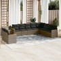 Gartensofa-Set, 10-teilig, mit grauen Polstern aus synthetischem Rattan von , Gartensets - Ref: Foro24-3258518, Preis: 610,31...