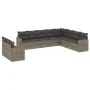 Gartensofa-Set, 10-teilig, mit grauen Polstern aus synthetischem Rattan von , Gartensets - Ref: Foro24-3258518, Preis: 622,67...