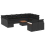 Set de sofás de jardín y cojines 13 pzas ratán sintético negro by , Garden sets - Ref: Foro24-3258849, Price: 850,94 €, Disco...