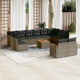 Set sofás de jardín con cojines 13 piezas ratán sintético gris by , Garden sets - Ref: Foro24-3258854, Price: 798,27 €, Disco...