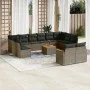 Set sofás de jardín con cojines 13 piezas ratán sintético gris by , Garden sets - Ref: Foro24-3258854, Price: 798,27 €, Disco...
