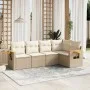 Juego de sofás jardín con cojines 5 pzas ratán sintético beige by , Garden sets - Ref: Foro24-3259188, Price: 385,64 €, Disco...