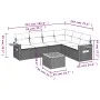 Set de sofás de jardín 7 piezas con cojines ratán PE gris by , Garden sets - Ref: Foro24-3259253, Price: 432,84 €, Discount: %
