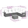Set de sofás de jardín 7 piezas con cojines ratán PE gris by , Garden sets - Ref: Foro24-3259253, Price: 439,70 €, Discount: %