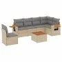 Set sofás de jardín 7 piezas y cojines ratán sintético beige by , Garden sets - Ref: Foro24-3259266, Price: 459,04 €, Discoun...