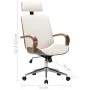 Office chair with headrest cream wood synthetic leather by vidaXL, Office chairs - Ref: Foro24-283136, Price: 254,32 €, Disco...