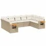 Set de sofás de jardín 9 pzas con cojines ratán sintético beige by , Garden sets - Ref: Foro24-3259517, Price: 653,44 €, Disc...